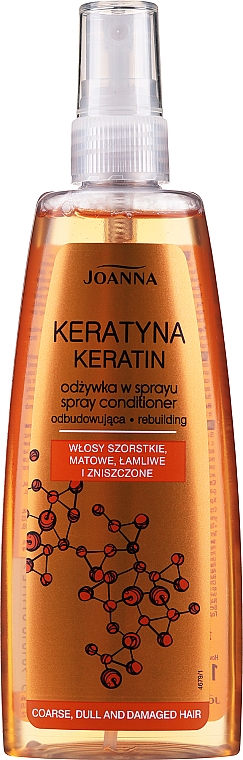 Odżywka w sprayu z keratyną do włosów szorstkich, matowych, łamliwych i zniszczonych - Joanna Keratin — Zdjęcie N3