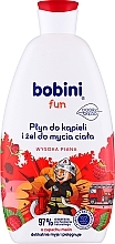 Żel do kąpieli o zapachu malinowym - Bobini Fun Bubble Bath & Body High Foam Raspberry — Zdjęcie N1