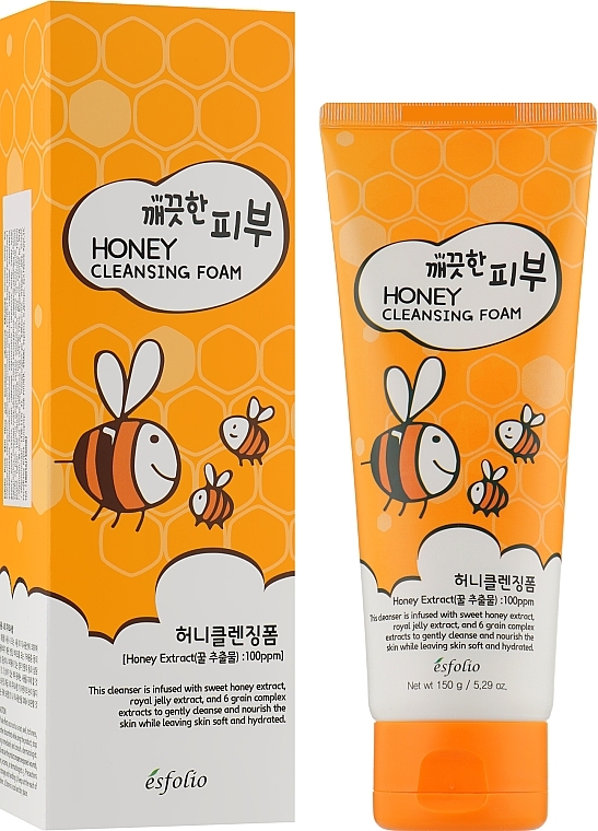 Pianka do mycia twarzy Miód - Esfolio Pure Skin Honey Cleansing Foam — Zdjęcie N2