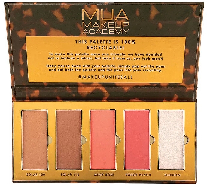 Paleta do makijażu - MUA Golden Hour Face Palette Bronze, Blush, Highlight — Zdjęcie N2