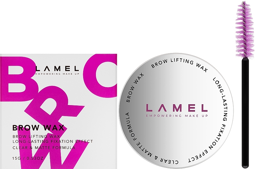 Utrwalający wosk do brwi - LAMEL Make Up Brow Lifting Wax — Zdjęcie N3