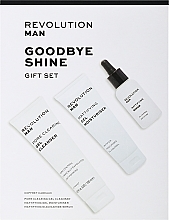 Kup Zestaw - Revolution Skincare Man Goodbye Shine Gift Set (f/ser/30ml + f/clean gel/150ml + f/gel/75ml)
