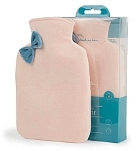 Termofor, brzoskwiniowy - Isabelle Laurier Hot Water Bottle With Velvet Cover Peach — Zdjęcie N2