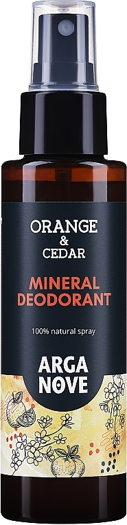 Naturalny dezodorant mineralny Cedr i pomarańcza - Arganove Natural Alum Cedar And Orange — Zdjęcie N1