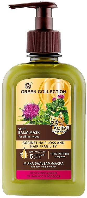 Delikatny balsam-maska ​​do włosów Przeciw wypadaniu i łamliwości włosów - Green Collection