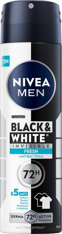 Antyperspirant w sprayu dla mężczyzn - NIVEA MEN Black & White Invisible Fresh — Zdjęcie 150 ml