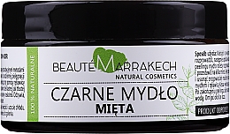 Naturalne marokańskie czarne mydło Mięta - Beauté Marrakech Savon Noir Moroccan Black Soap Mint — фото N1