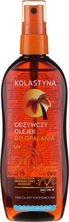 Wodoodporny odżywczy olejek do opalania SPF 20 - Kolastyna — Zdjęcie N1