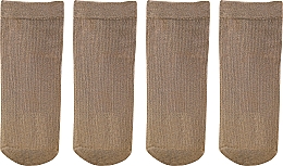 Skarpety wiskozowe damskie Fit, 2 pary, beige - Knittex — Zdjęcie N1