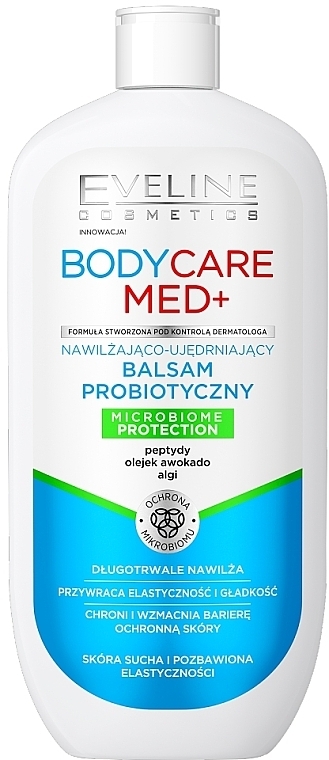 Nawilżająco-ujędrniający balsam probiotyczny - Eveline Body Care Med Probiotic Lotion — Zdjęcie N1