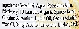Naturalny dezodorant mineralny Cedr i pomarańcza - Arganove Natural Alum Cedar And Orange — Zdjęcie N3