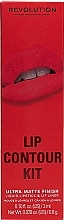 Zestaw do makijażu ust - Makeup Revolution Lip Contour Kit Sassy Red (lipstick/3ml + l/pencil/0.8g) — Zdjęcie N1