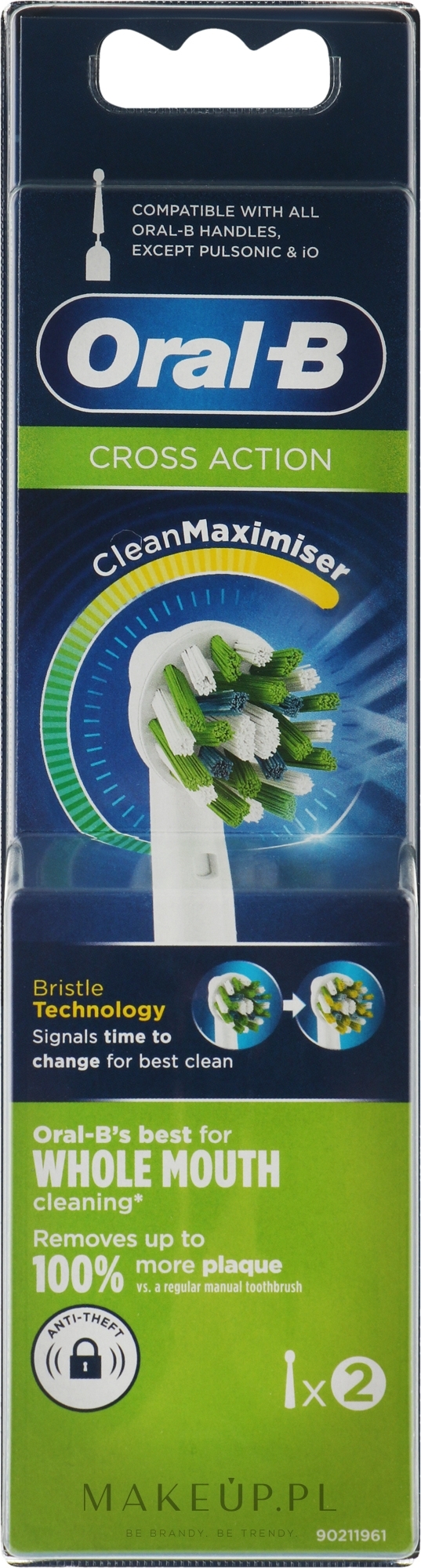 Wymienne nakładki do szczoteczki elektrycznej, 2 szt. - Oral-B Cross Action Power Toothbrush Refill Heads — Zdjęcie 2 szt.