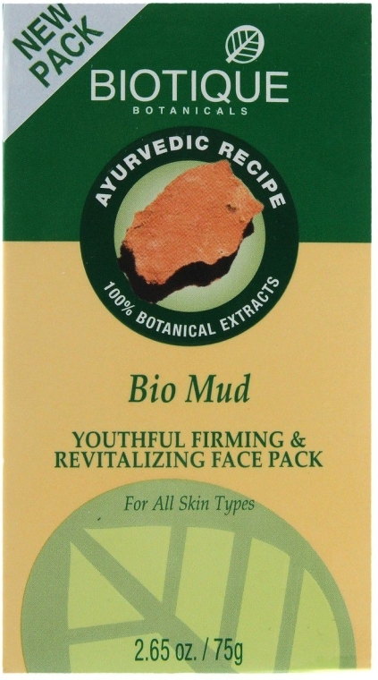 Odmładzająca ujędrniająca maska do twarzy Biobłoto - Biotique Bio Mud Youthful Firming and Revitalizing Face Pack — Zdjęcie N1