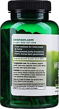 Suplement diety z ekstraktem z kory wierzby białej, 500 mg - Swanson White Willow Bark Extract 500mg — Zdjęcie N2