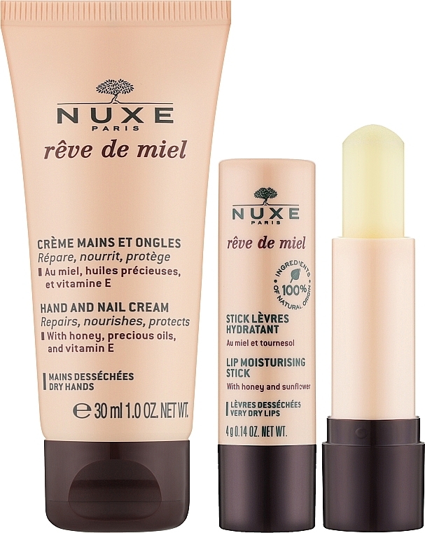 Zestaw - Nuxe Reve De Miel (h/cr/30ml + lip/stick/4g) — Zdjęcie N2