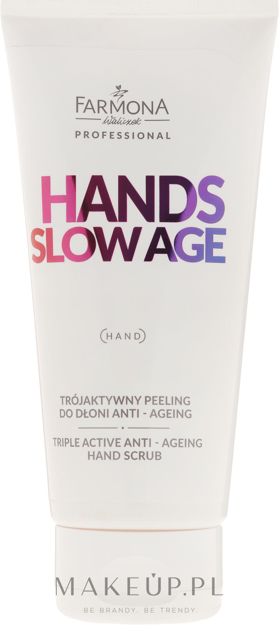 Trójaktywny peeling do dłoni anti-ageing - Farmona Professional Hands Slow Age — Zdjęcie 200 ml