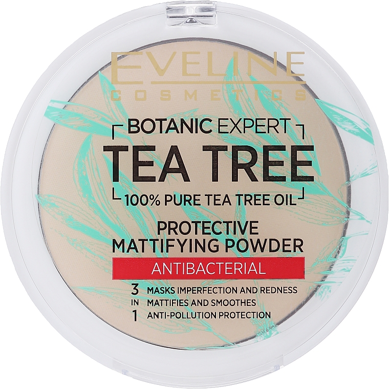 Puder antybakteryjny - Eveline Cosmetics Tea Tree