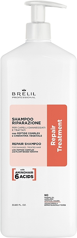 Rewitalizujący szampon do włosów - Brelil Repair Treatment Repair Shampoo — Zdjęcie N2