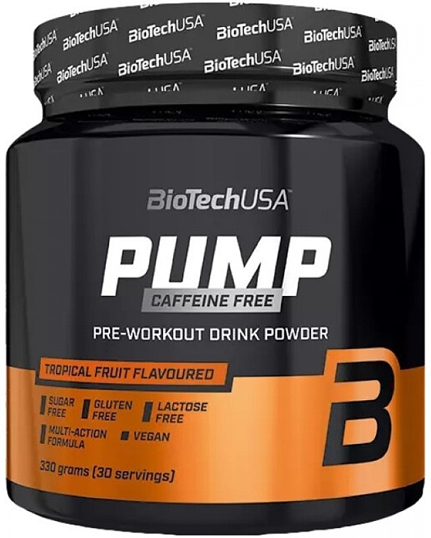 Kompleks przedtreningowy Owoce tropikalne - BioTechUSA Pump Caffeine Free — Zdjęcie N2