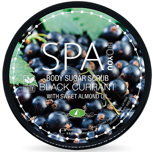 Cukrowy peeling do ciała Czarna porzeczka - Bio2You Body Sugar Scrub — Zdjęcie N1