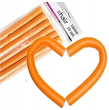 Kup Elastyczne wałki do włosów, długość 18 cm, d16 mm, pomarańczowe, 10 szt. - Xhair