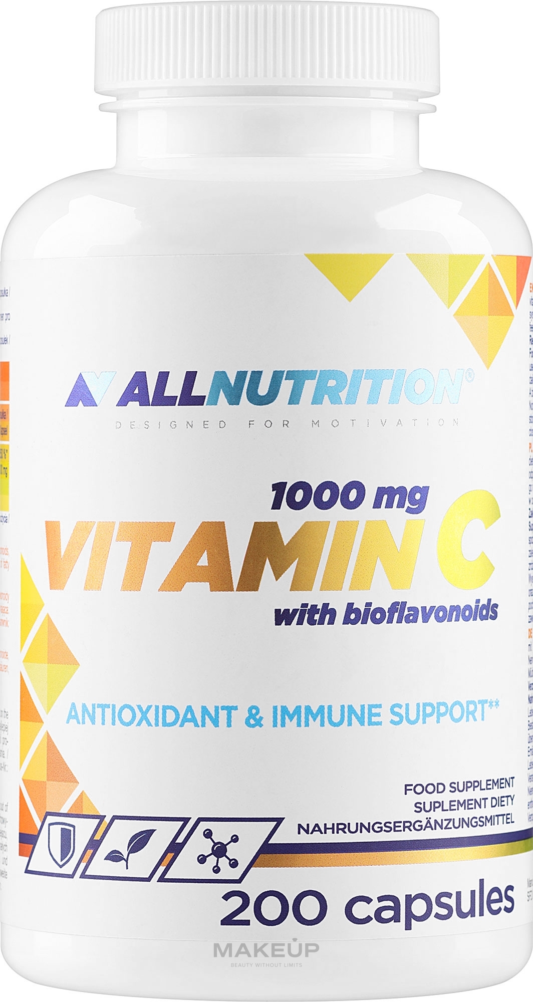 Suplement diety Witamina C z bioflawonoidami - Allnutrition Vitamin C With Bioflavonoids Antioxidant & Immune Support — Zdjęcie 200 szt.