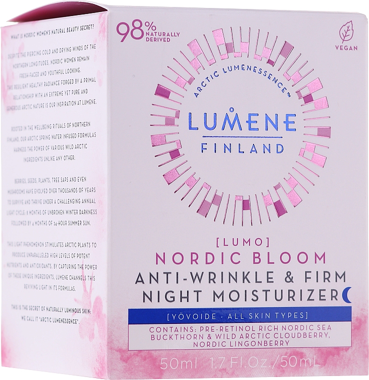 Przeciwzmarszczkowy krem na noc - Lumene Lumo Nordic Bloom Anti-wrinkle & Firm Night Moisturizer — Zdjęcie N1