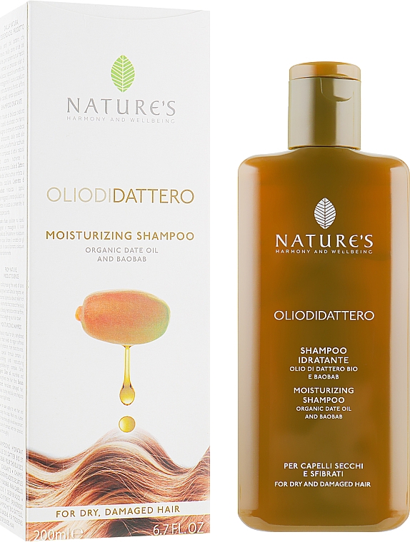 Nawilżający szampon do włosów - Nature's Oliodidattero Moisturizing Shampoo — Zdjęcie N1