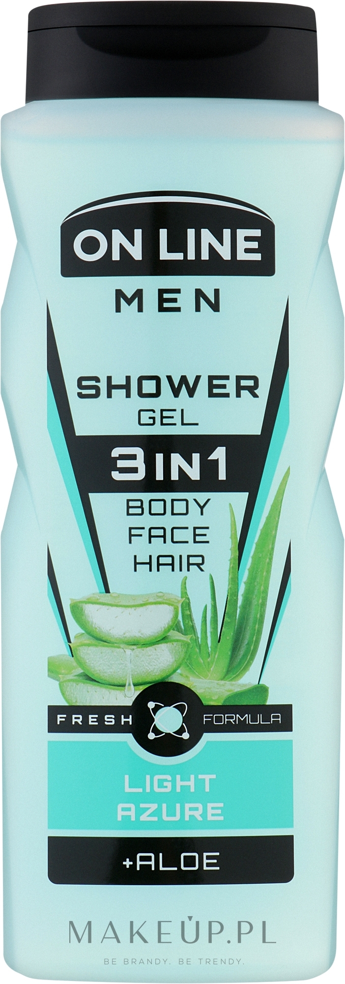 Żel pod prysznic dla mężczyzn 3 w 1 - On Line Men 3in1 Light Azure Shower Gel — Zdjęcie 410 ml