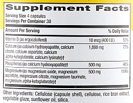 Kompleks witaminowo-mineralny wapnia, magnezu i witaminy D - Country Life Calcium-Magnesium With Vitamin D — Zdjęcie N3