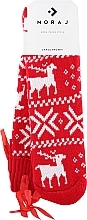 Kup Ciepłe podkolanówki damskie z norweskim wzorem, czerwone - Moraj