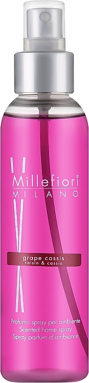 Aromatyczny spray do domu Winogrona i czarna porzeczka - Millefiori Milano Natural Grape Cassis Scented Home Spray — Zdjęcie N1