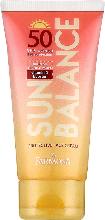 Nawilżający krem ochronny do twarzy SPF 50 - Farmona Sun Balance — Zdjęcie N1