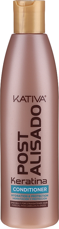 Zestaw - Kativa Straightening Post Treatment Keratin (shm 250 ml + cond 250 ml + mask 250 ml) — Zdjęcie N3