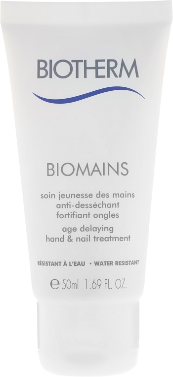 Przeciwstarzeniowy krem ochronny do rąk - Biotherm Biomains Age Delaying Hand & Nail Treatment Cream — Zdjęcie N1