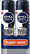 Zestaw - NIVEA MEN Black & White Invisible Original Spray (deo/2 x 150ml) — Zdjęcie N1