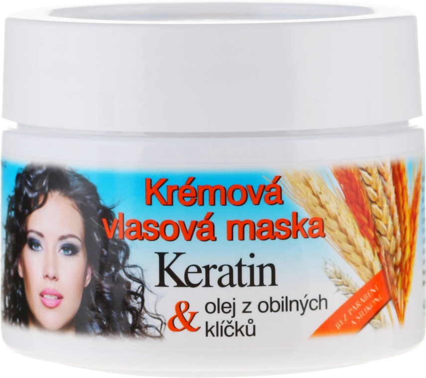 Kremowa maska do włosów - Bione Cosmetics Keratin + Grain Sprouts Oil Cream Hair Mask — Zdjęcie N2