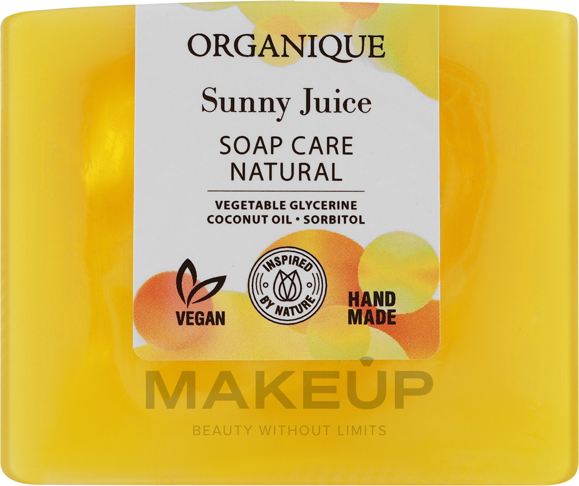 Naturalne mydło odżywcze - Organique Soap Care Natural Sunny Juice — Zdjęcie 100 g