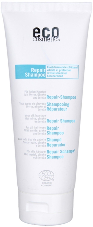 Naprawczy szampon z ekstratami z mirtu i miłorzębu i olejem jojoba - Eco Cosmetics — Zdjęcie N1
