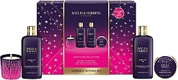 Kup Zestaw - Baylis & Harding Moonlight Fig Gift Wrapped Candlelit Bathing Gift Set (h/b/lot/50ml + sh/cr/300ml + bath/foam/300ml + candle/60g)