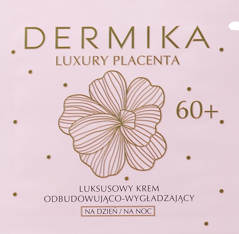 Rewitalizujący i wygładzający krem - Dermika Luxury Placenta 60+ (próbka) — Zdjęcie N1