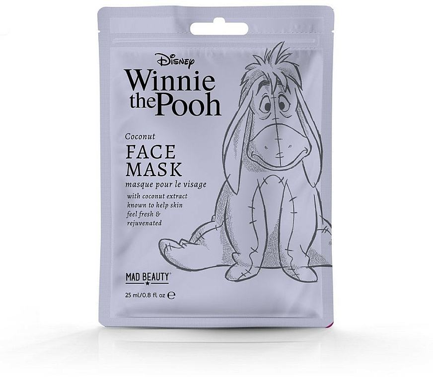 Maska w płachcie do twarzy Kokos - Mad Beauty Disney Winnie The Pooh Eeyore Sheet Mask — Zdjęcie N1