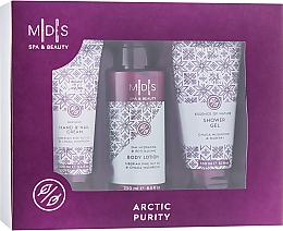 Zestaw kosmetyków do ciała - MDS Spa&Beauty Arctic Purity (sh/gel/150 ml + b/lot/250 ml + h/cr/100 ml) — Zdjęcie N1