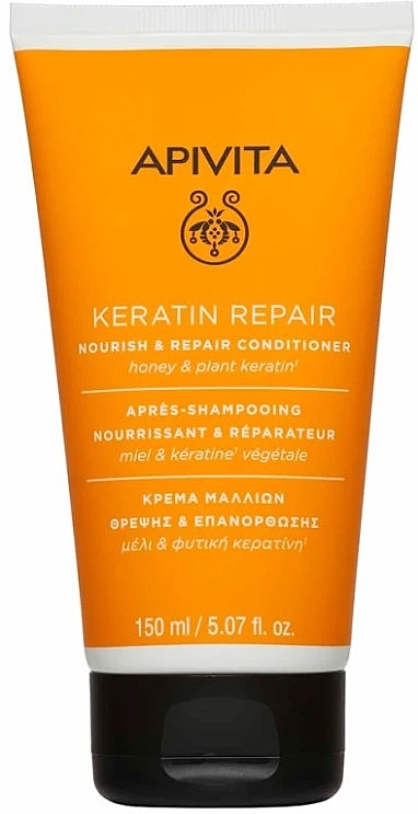 Odżywka regenerująca do włosów z miodem i keratyną roślinną - Apivita Keratin Repair Nourish & Repair Conditioner with Honey & Plant Keratin — Zdjęcie N1
