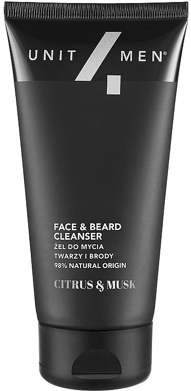Żel do mycia twarzy i brody - Unit4Men Citrus&Musk Face & Beard Cleanser — Zdjęcie N1