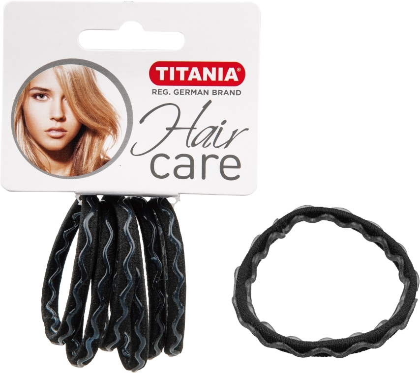 Gumka do włosów Anti Ziep (nylonowa, czarma, śr. 4 cm, 6 szt.) - Titania