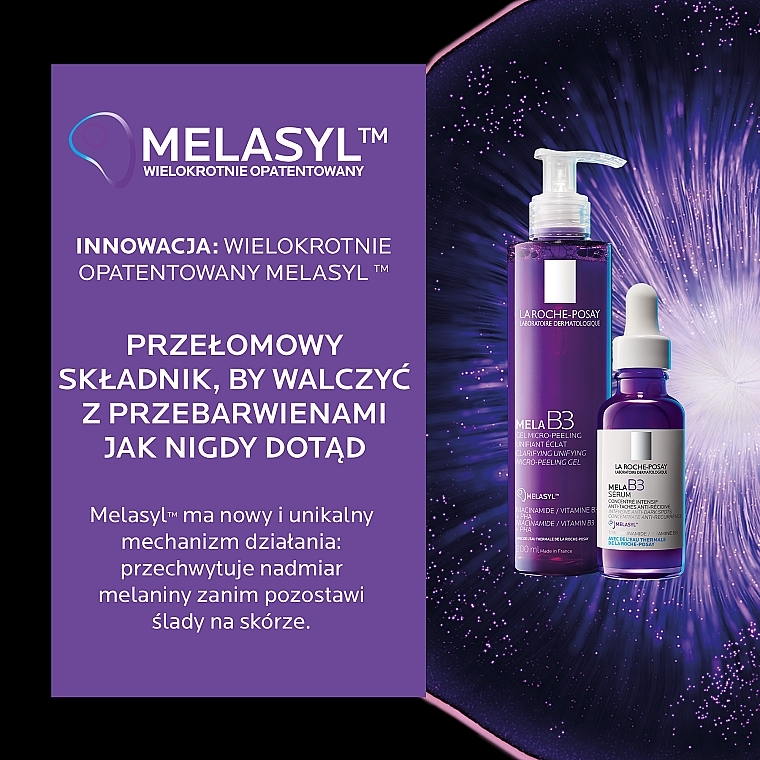 Zestaw do pielęgnacji twarzy - La Roche Posay Mela B3 (gel/200ml + ser/30ml) — Zdjęcie N3