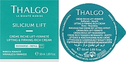 Bogaty krem ​​liftingująco-ujędrniający do twarzy - Thalgo Silicium Lift Intensive Lifting & Firming Rich Cream (wymienny wkład) — Zdjęcie N2