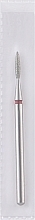 Frez diamentowy, ścięty stożek, 1,6 mm, L-8 XL, czerwony - Head The Beauty Tools — Zdjęcie N1